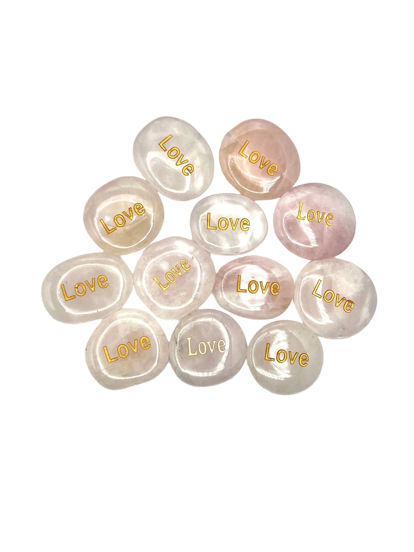 Love Rose Quartz Palm Stone
