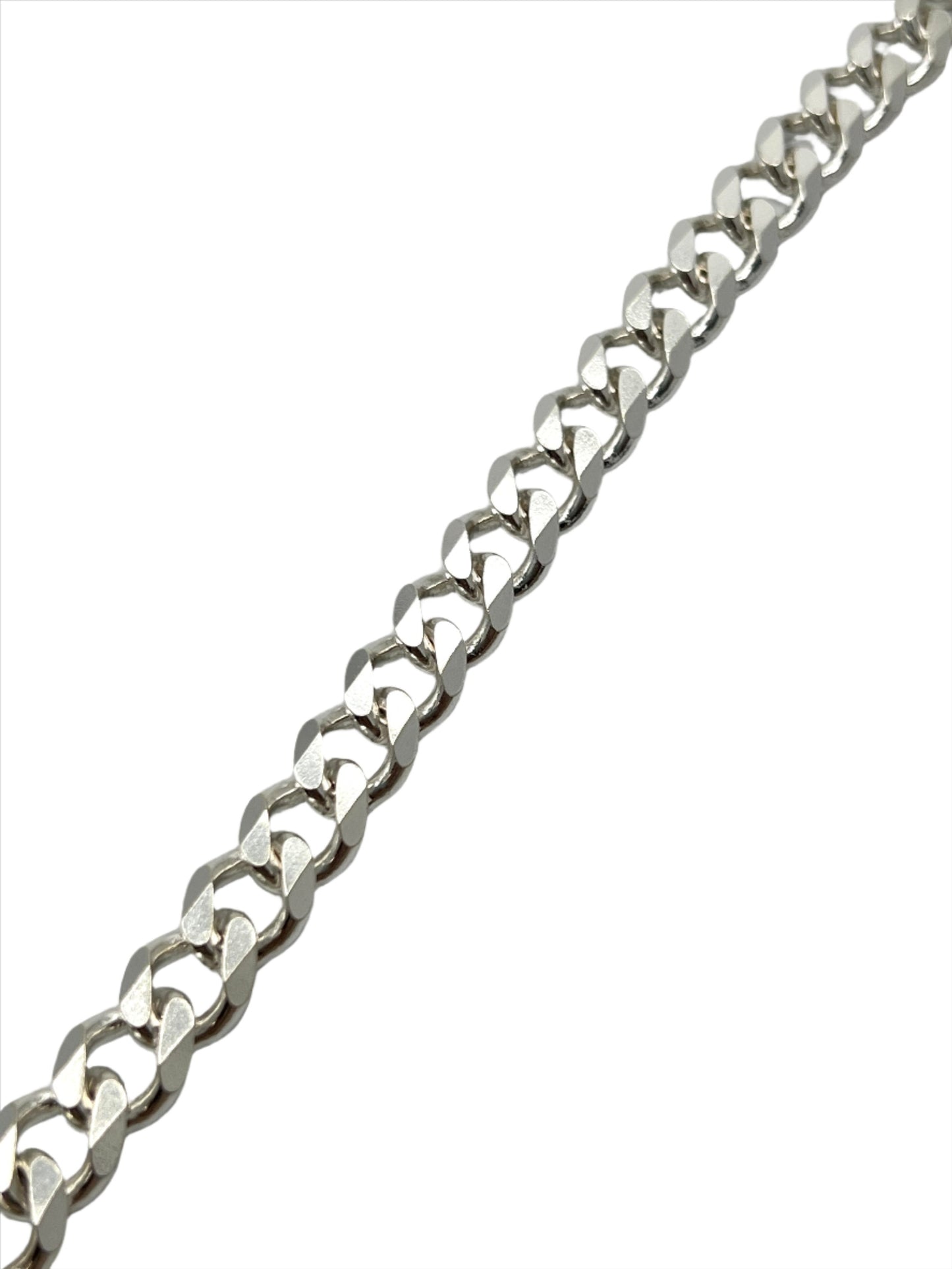 Sterling Silver Large Curb Chain Bracelet