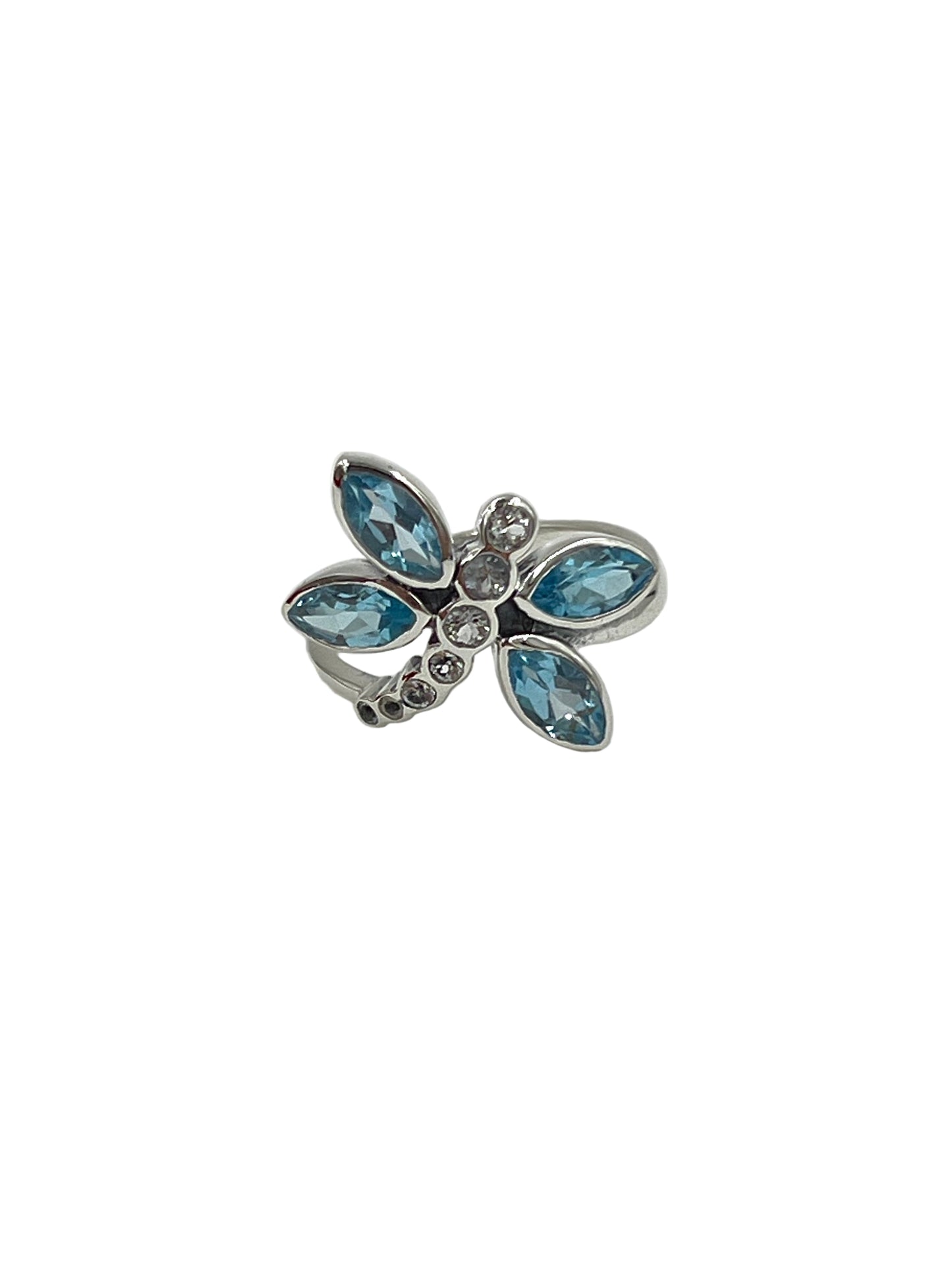 Dragonfly Sky Blue Topaz Ring