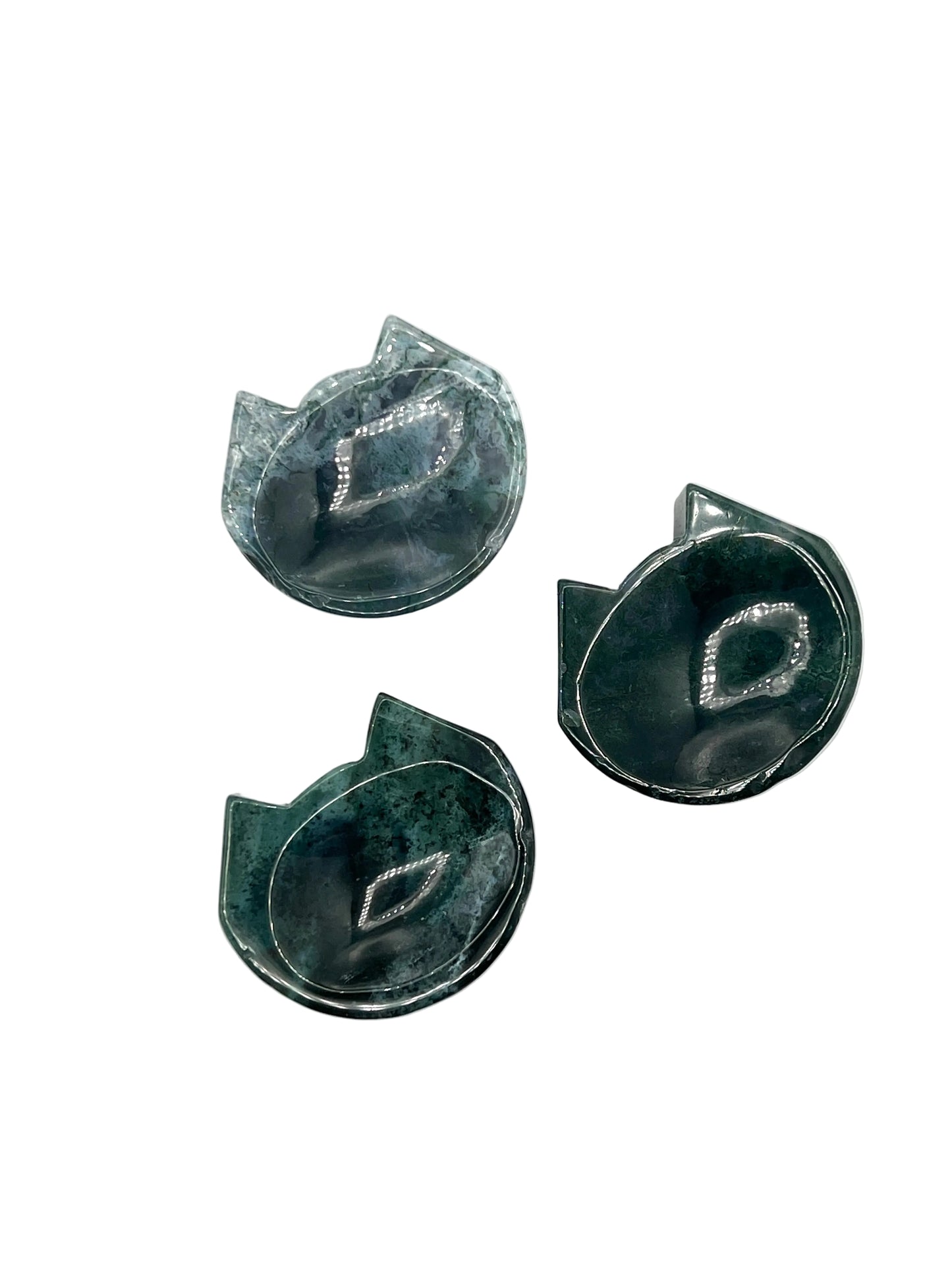 Moss Agate Cat Bowl