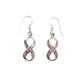 Sterling Silver Shell Infinity Earrings
