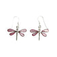 Sterling Silver Shell Dragonfly Earrings