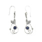 Sterling Silver Tanzanite Leaf Earrings