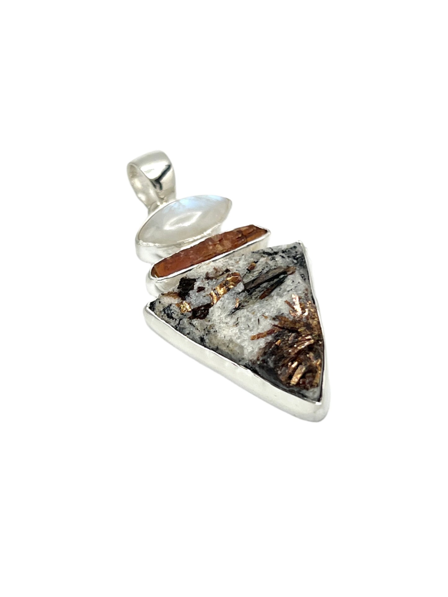 Silver Astrophyllite & Gemstone Pendants