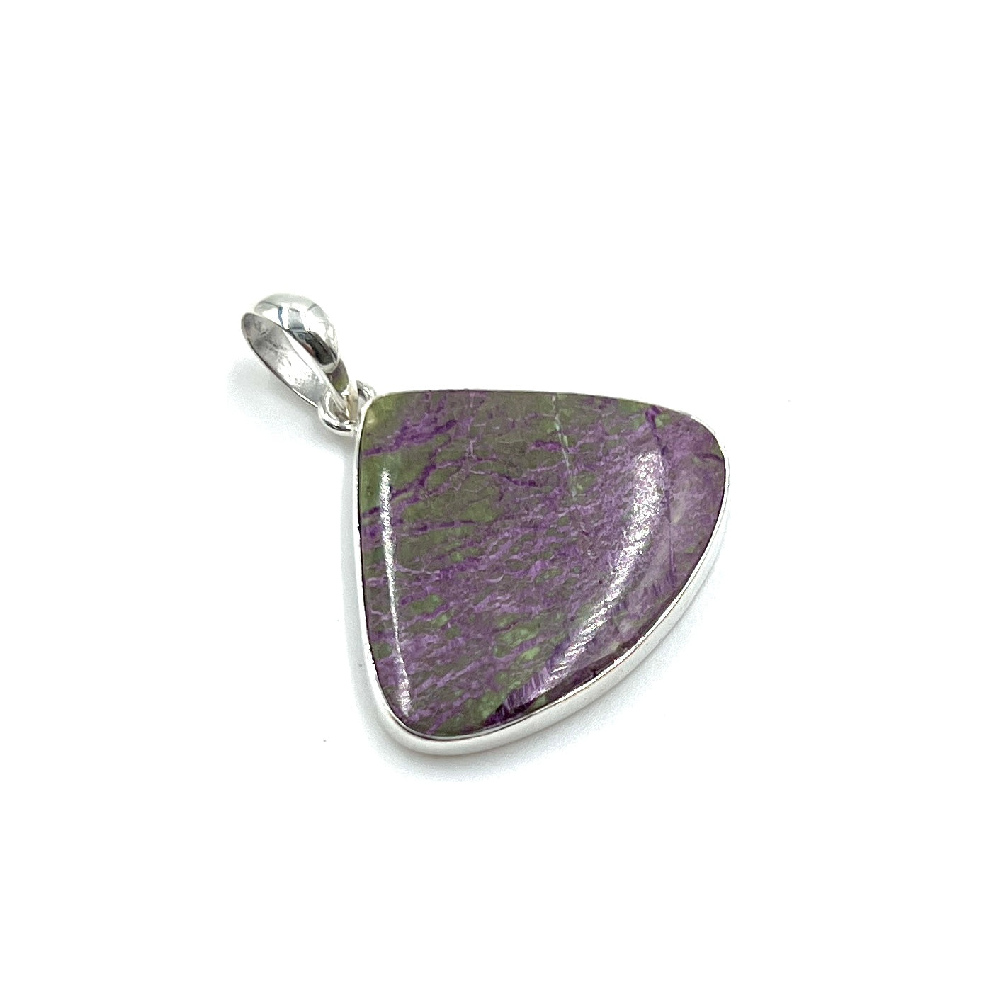 Sterling Silver Stichtite Teardrop Pendants