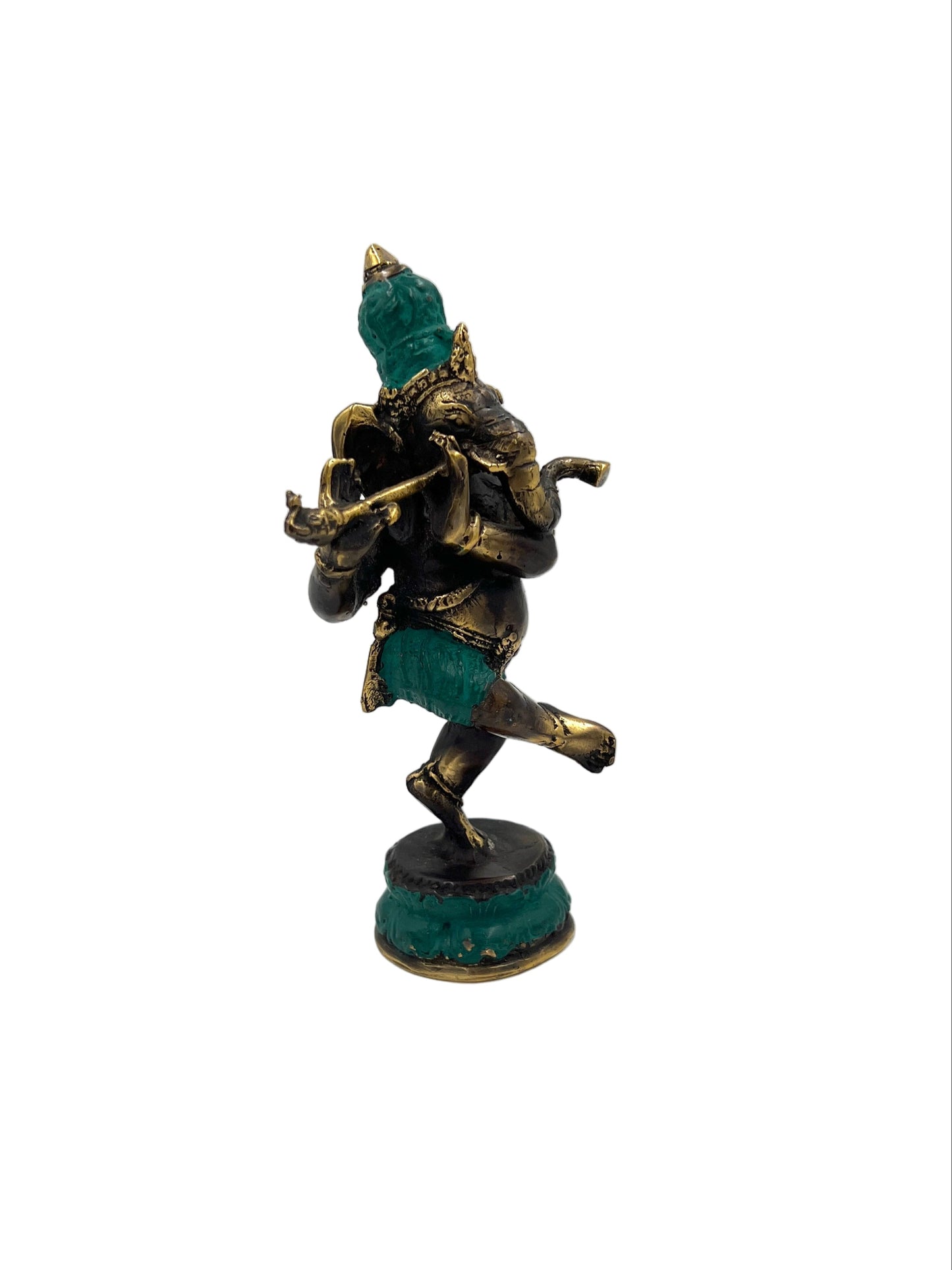 Bronze Flute Ganesh Statue