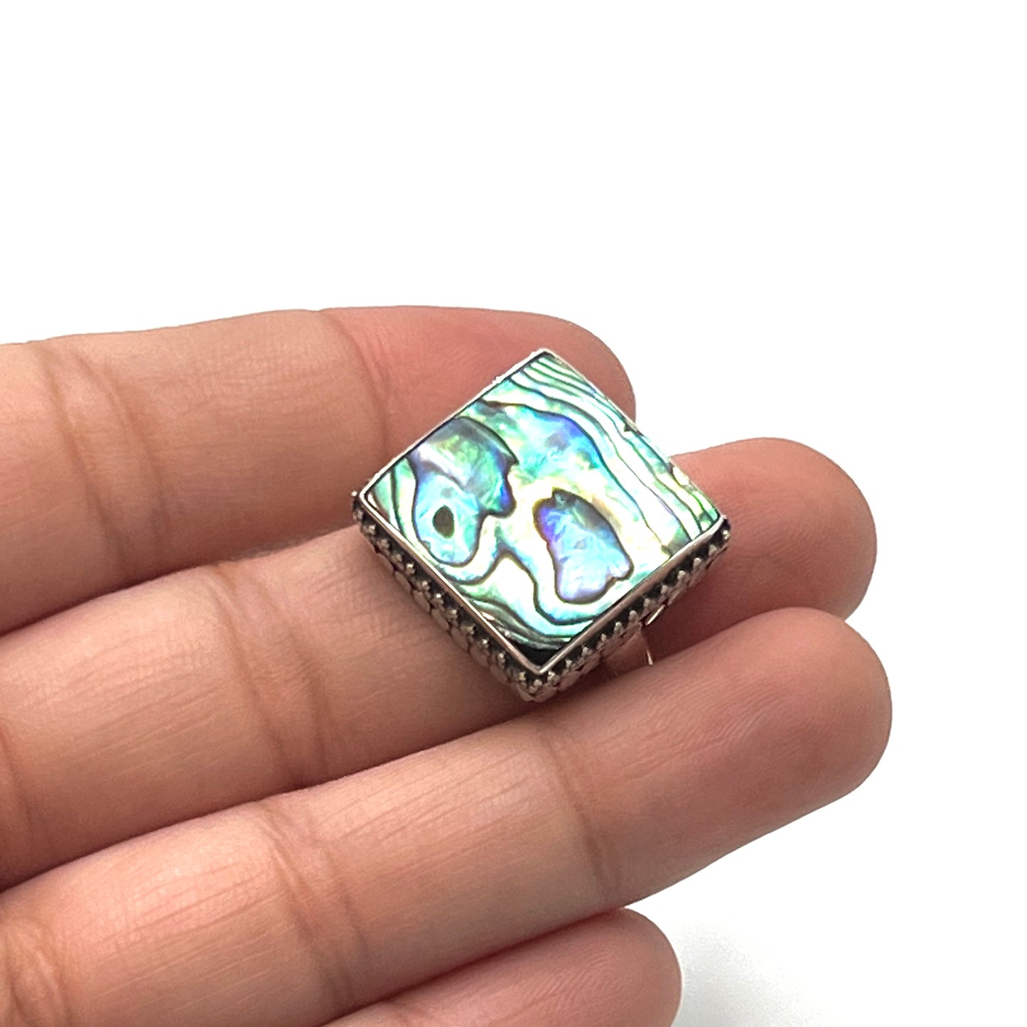 Square Abalone Ring