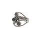 Silver Labradorite Wave Ring