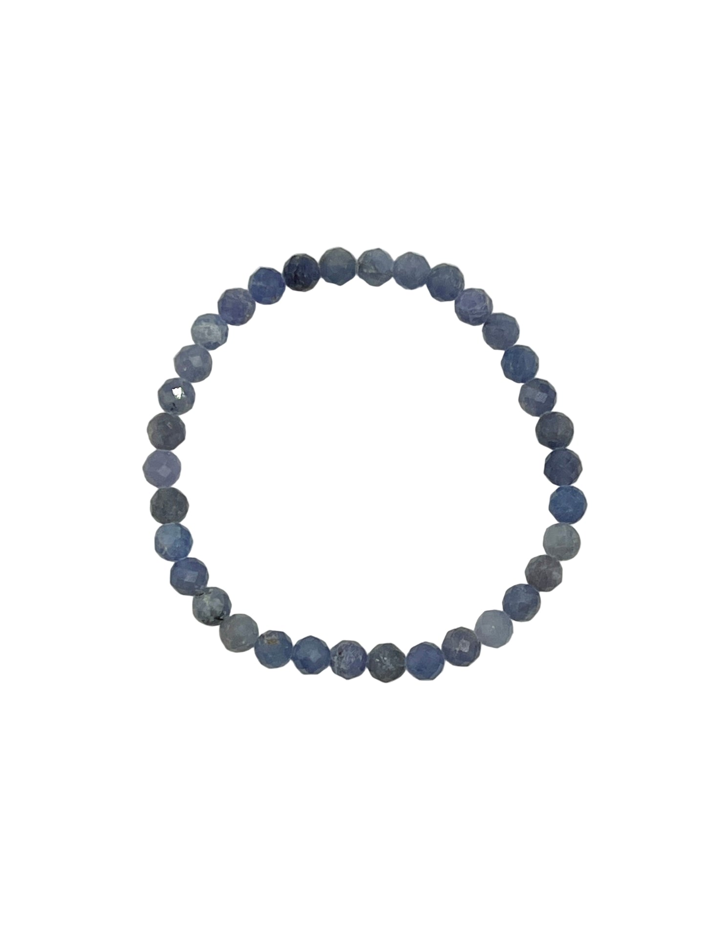 Faceted Sapphire Stretchy Bracelets