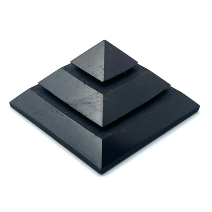 Carved Saqqara Shungite Pyramids