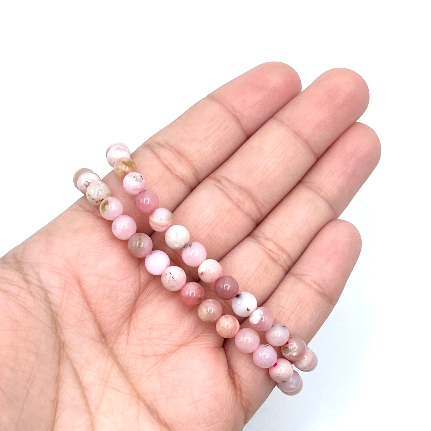 Pink Opal Stretchy Bracelets