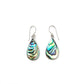 Sterling Silver Teardrop Abalone Earrings
