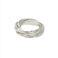 Sterling Silver Thin Seven Band Roll Ring