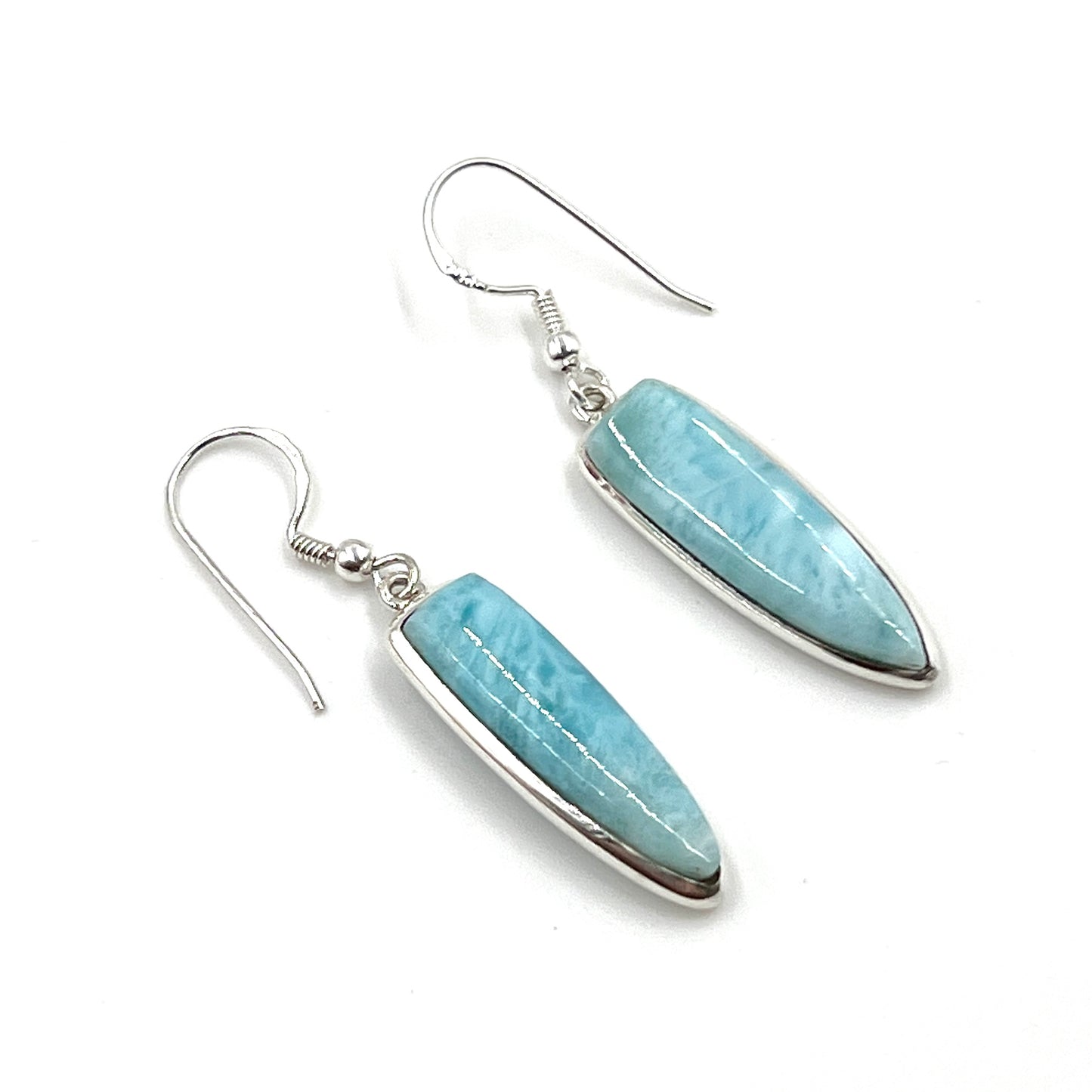 Sterling Silver Larimar Earrings