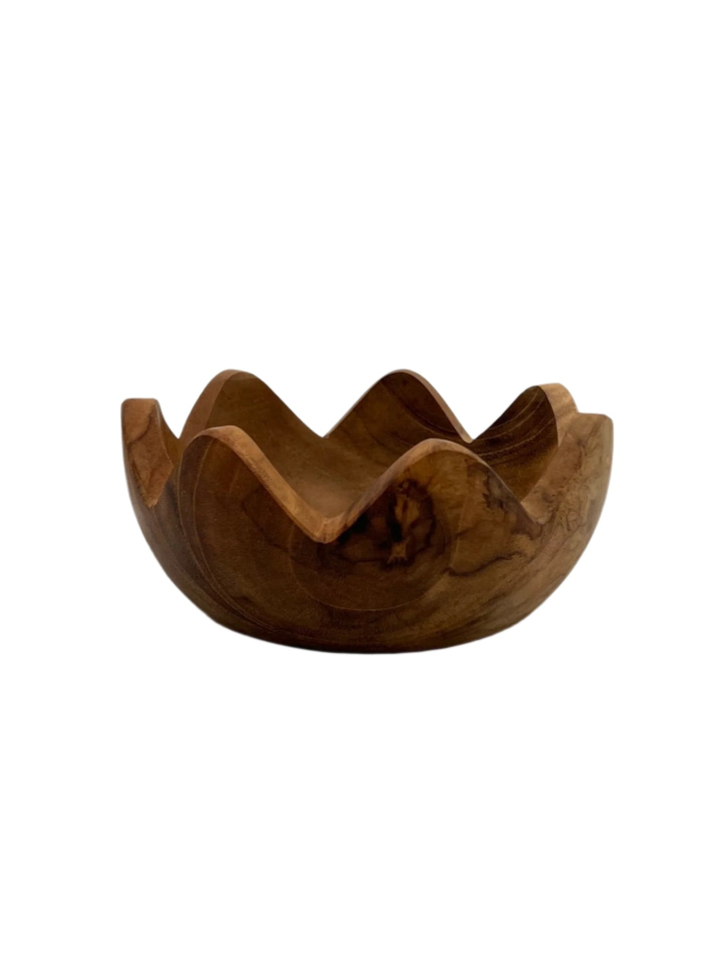 Teak Flower Bowl