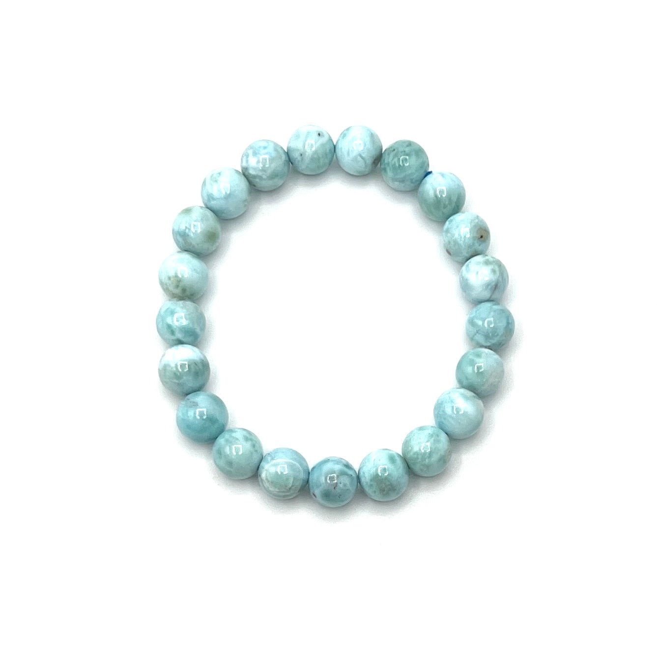 Larimar Round Beaded Stretchy Bracelets