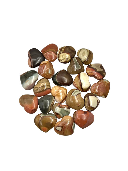 Polychrome Jasper Hearts