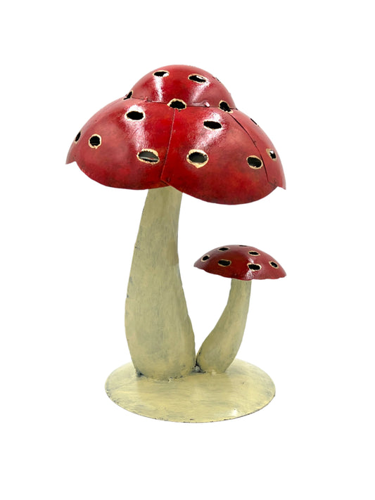 Metal Mushroom Candle Holder