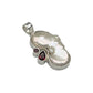 Sterling Silver Pearl & Garnet Pendants
