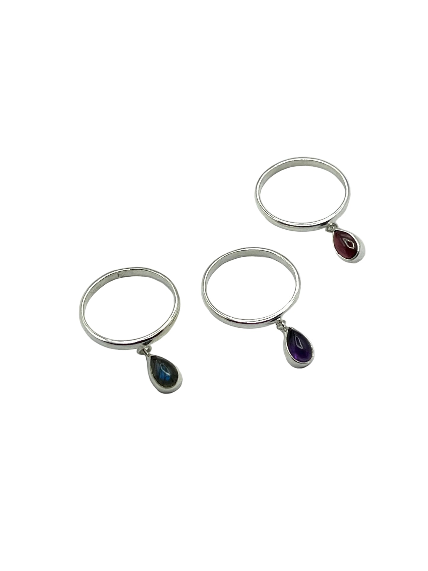 Dangle Gemstone Rings