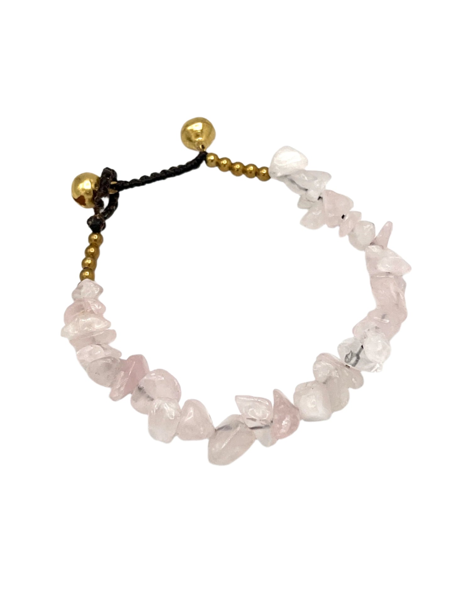 Chunky Gemstone Chip Brass Bracelet