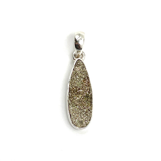 Spectro Pyrite Teardrop Pendants