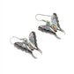 Sterling Silver Shell Filigree Butterfly Earrings
