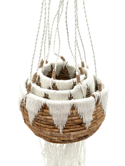 Banana Leaf Hanging Plant Basket Sets