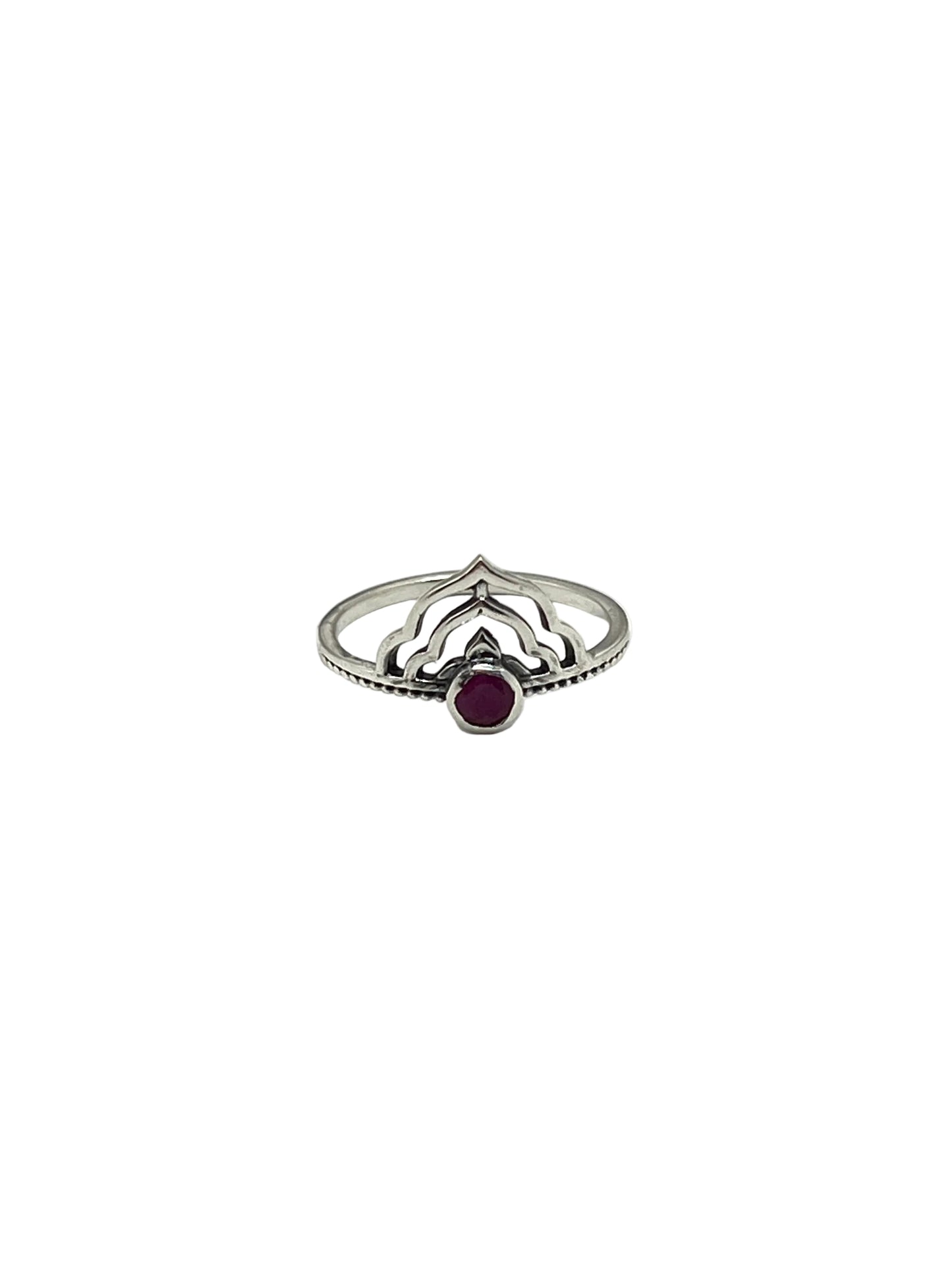 Lotus Crown Gemstone Rings