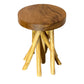 Small Teakwood Stool Intertwined Legs