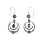 Sterling Silver Gemstone Circle Chandelier Earrings