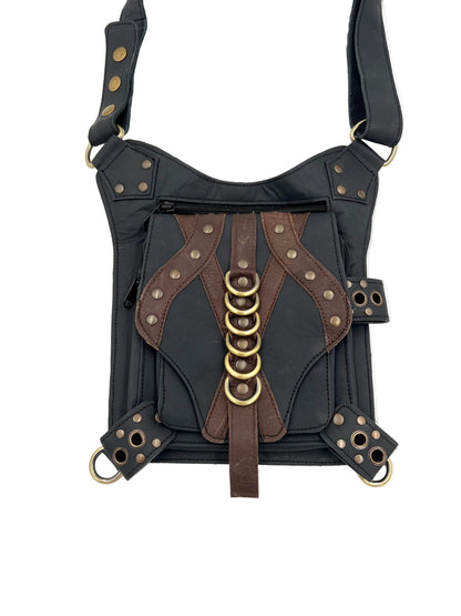 Festival Leather & Metal Waist/Thigh Holster Bag