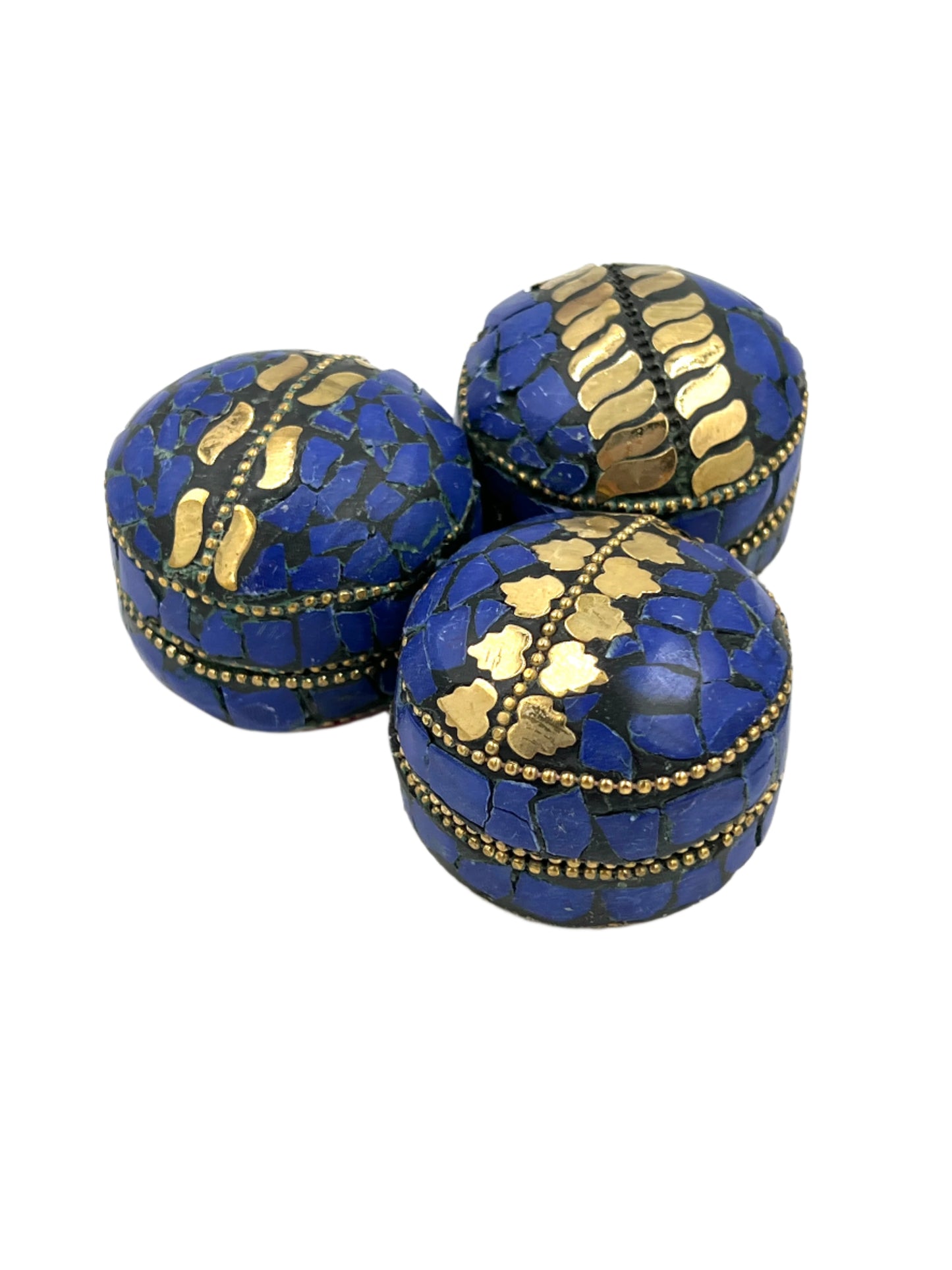 Mini Mosaic Indian Handmade Metal Jewelry Tin