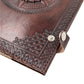 Camel Leather Gemstone Journal | Spiked Mandala | 10" x 7" x 1/2"