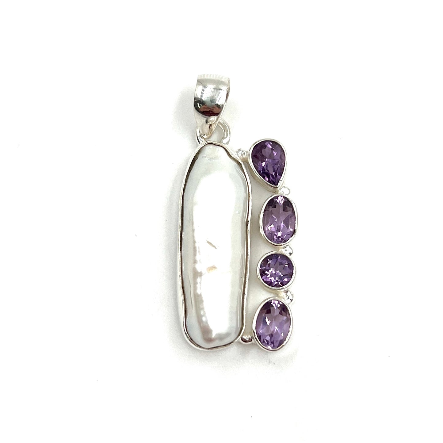 Sterling Silver Pearl & Gemstone Pendants