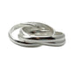 Sterling Silver Three Band Roll Ring