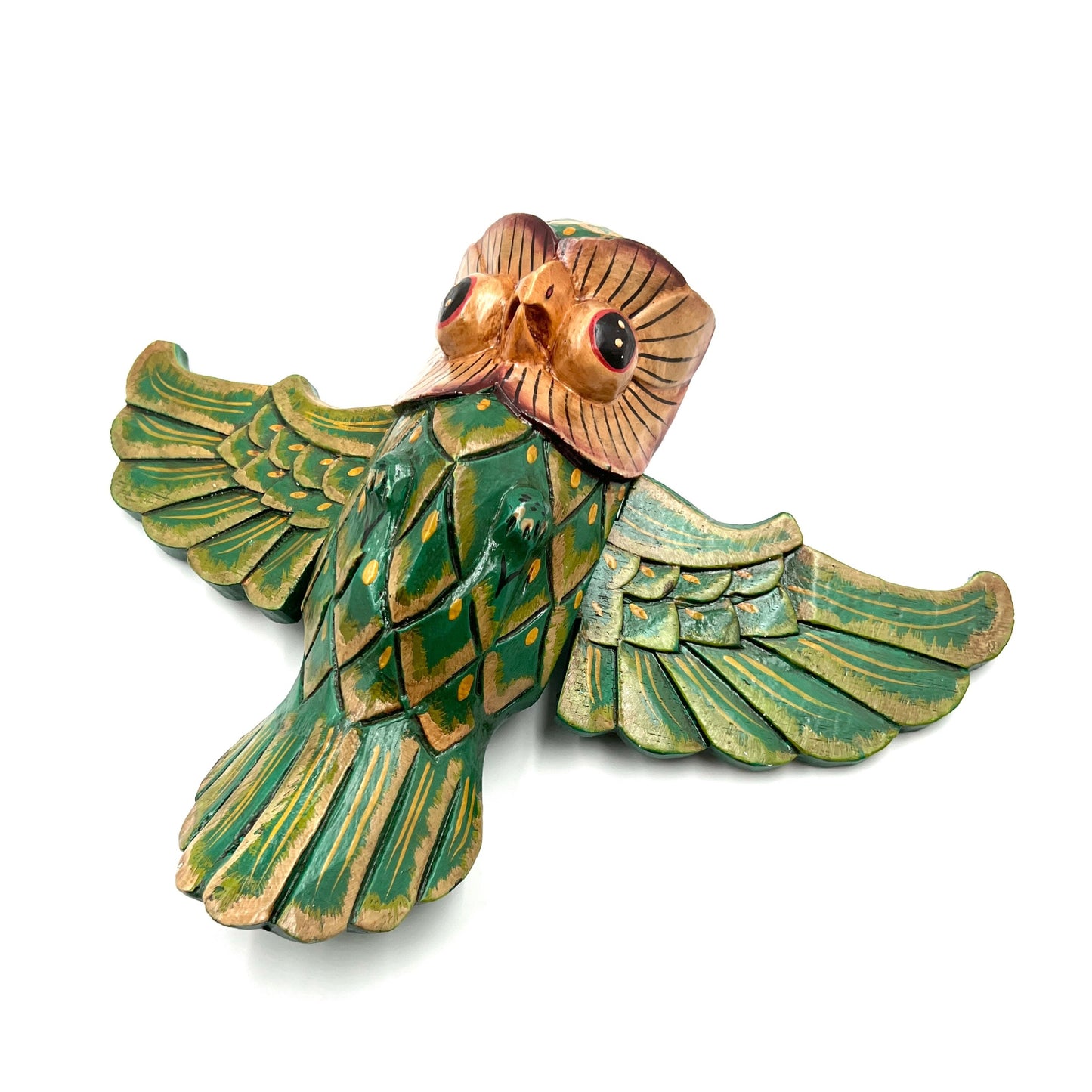 Hand Carved Flying Owl Spirit Chasers | 3 Colors