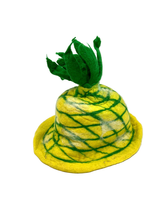 Hand felted Pineapple Wool Hats