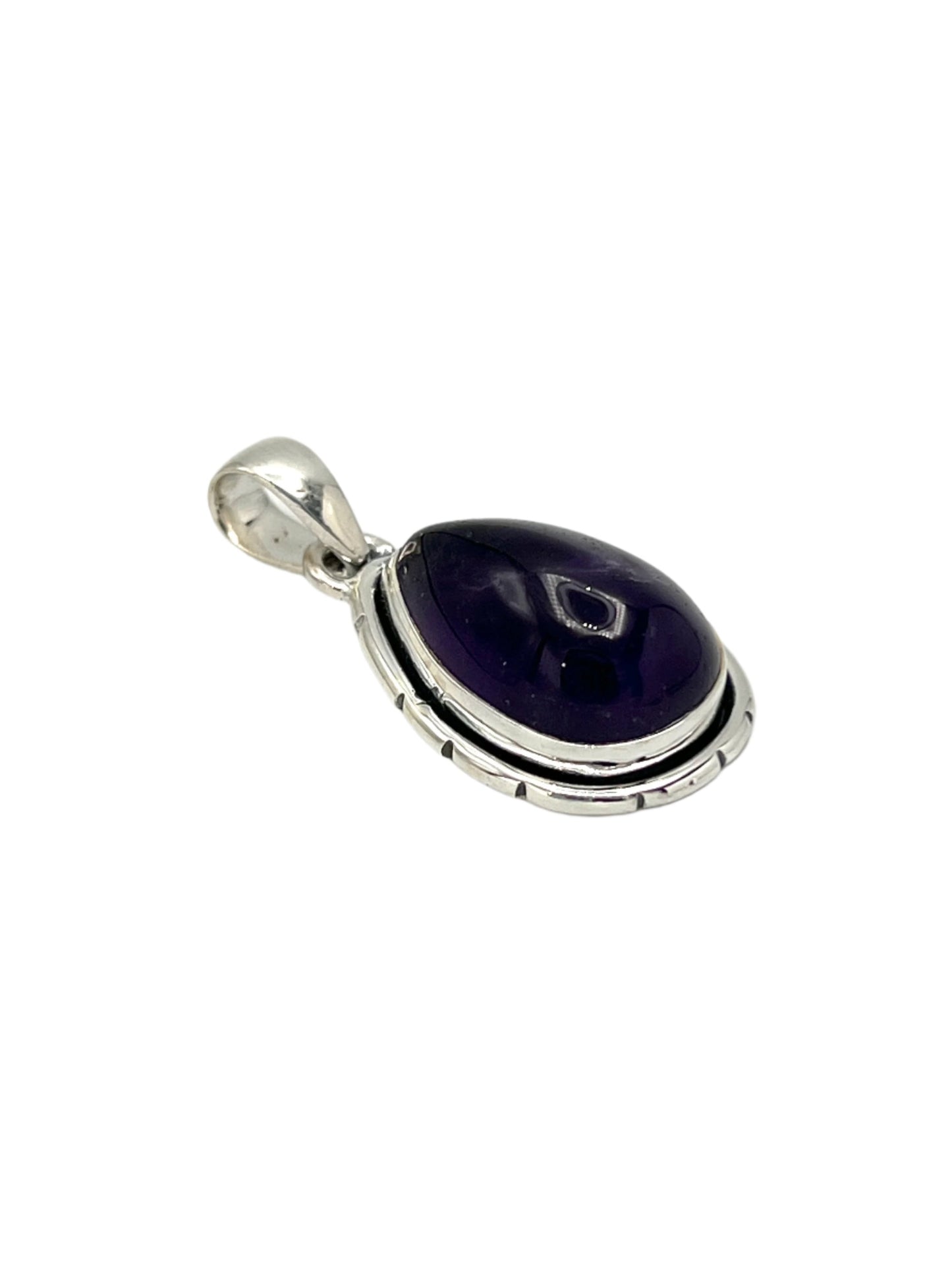 Sterling Silver Teardrop Amethyst Pendants