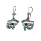 Silver Eye of Horus Earrings