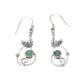 Sterling Silver Ethiopian Opal Leaf Earrings