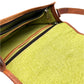 Camel Leather Cross Body Saddle Bag