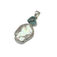 Silver Pearl & Blue Topaz Pendants