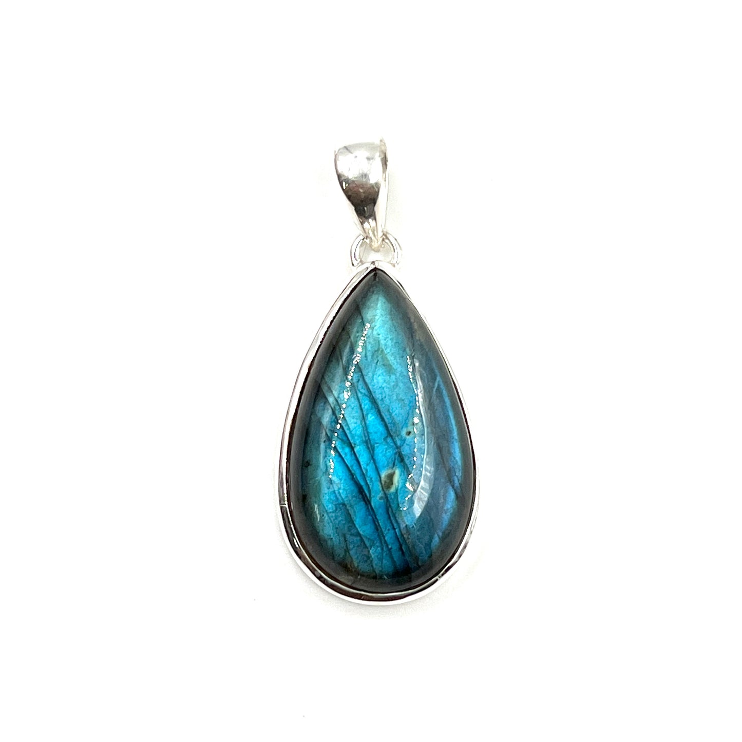 Sterling Silver Labradorite Teardrop Pendants