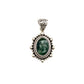 Sterling Silver Beaded Seraphinite Oval Pendants