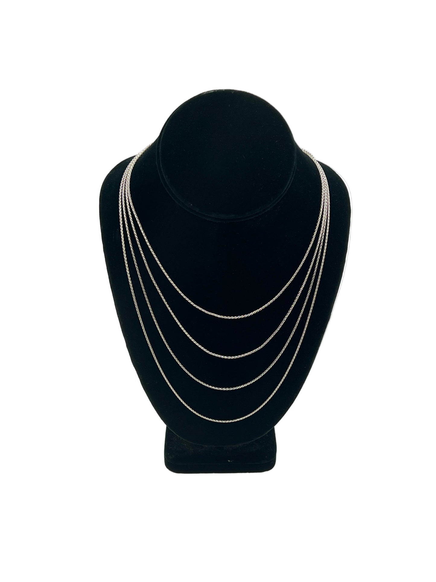 Sterling Antiqued Wheat Chains