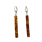 Silver Amber Drop Earrings