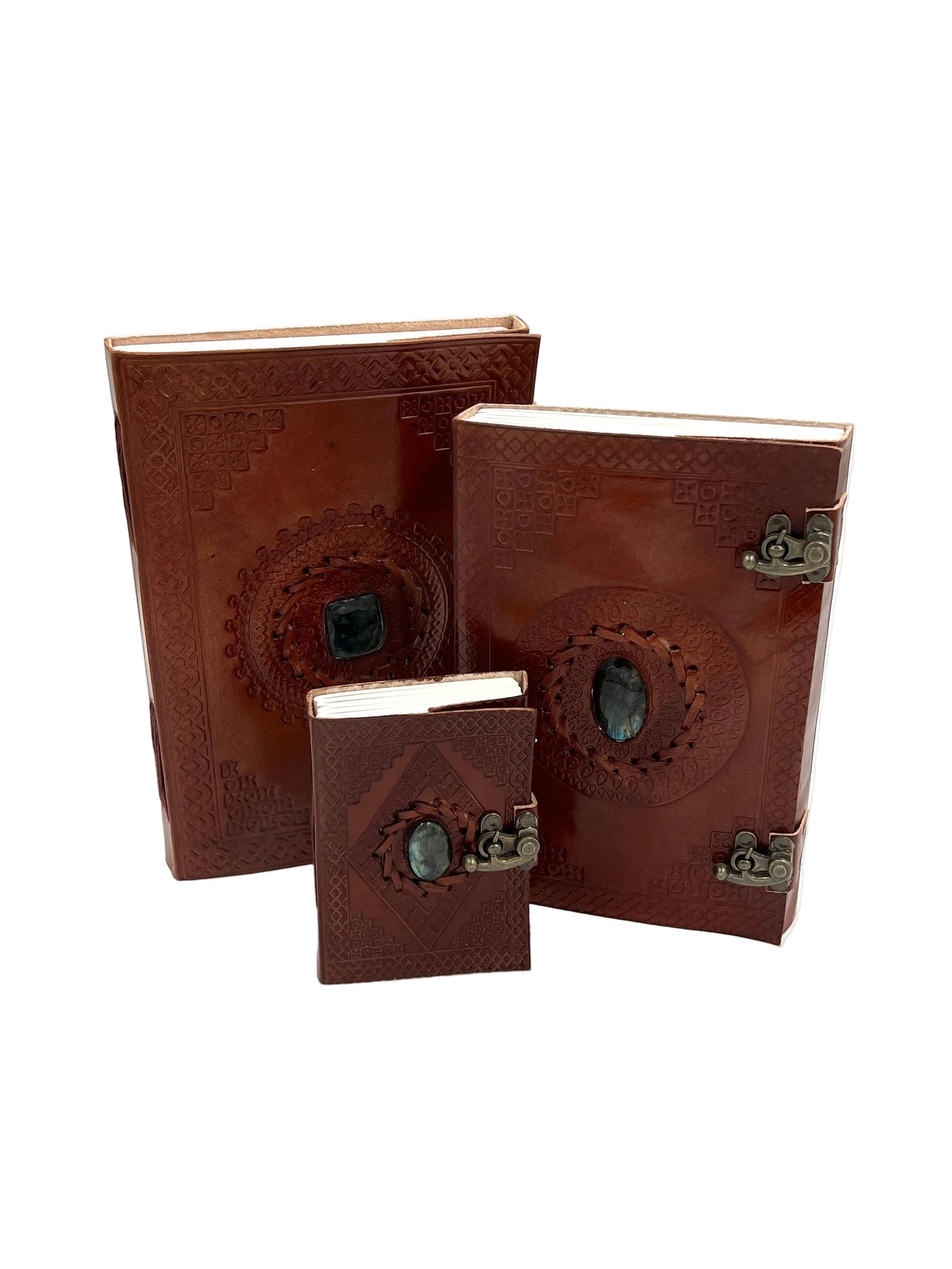 Camel Leather Gemstone Journals
