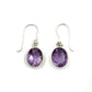 Sterling Silver Faceted Amethyst Earrings