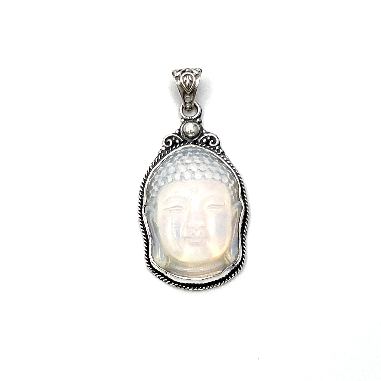 Opalite Buddha Head Pendant